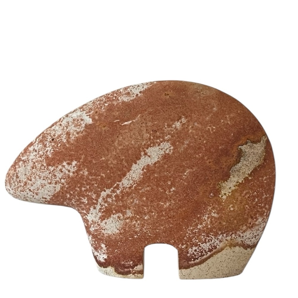 SANDSTONE ZUNI FETISH BEAR NATIVE SOUTHWESTERN FIGURINE STATUE DECOR - Picture 2 of 10